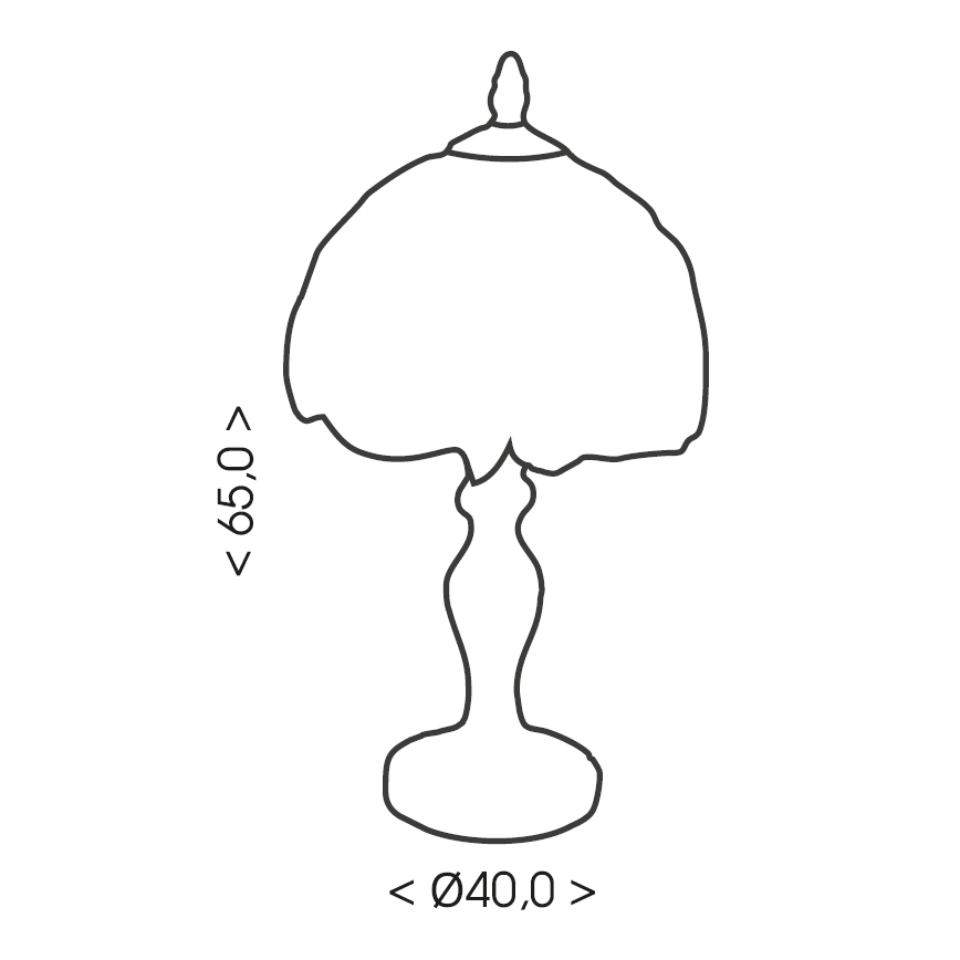 BRILAGI - Tiffany vitražna stolna lampa IVORY SMOOTH 1xE27/60W/230V