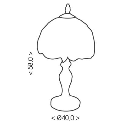 BRILAGI - Tiffany vitražna stolna lampa IVORY SMOOTH 2xE27/60W/230V