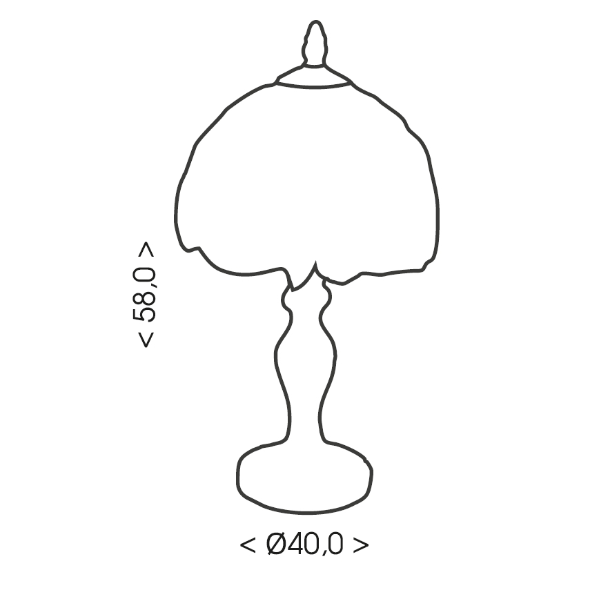 BRILAGI - Tiffany vitražna stolna lampa IVORY SMOOTH 2xE27/60W/230V