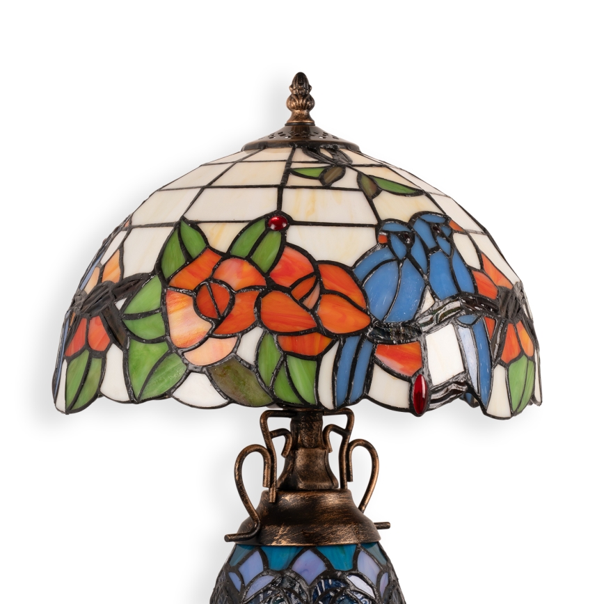 Brilagi - Tiffany vitražna stolna lampa JUNGLE 1xE27/60W/230V + 1xE14/40W
