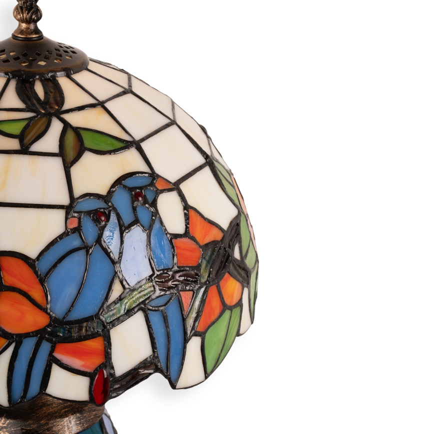 Brilagi - Tiffany vitražna stolna lampa JUNGLE 1xE27/60W/230V + 1xE14/40W