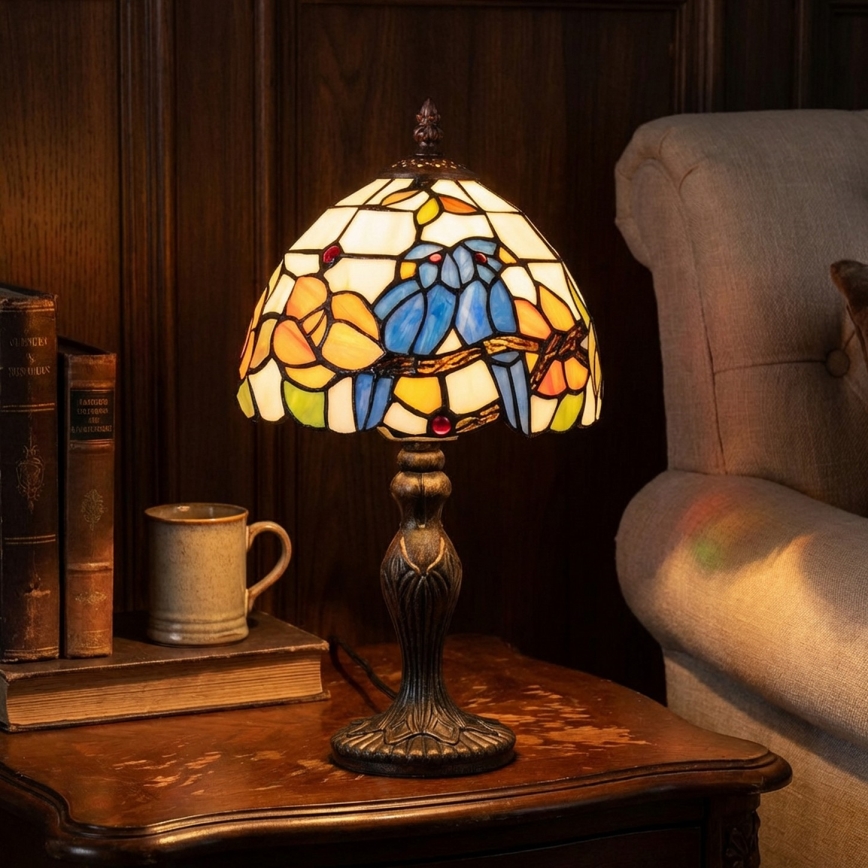 Brilagi - Tiffany vitražna stolna lampa JUNGLE 1xE27/60W/230V