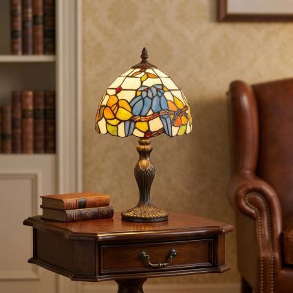 Brilagi - Tiffany vitražna stolna lampa JUNGLE 1xE27/60W/230V