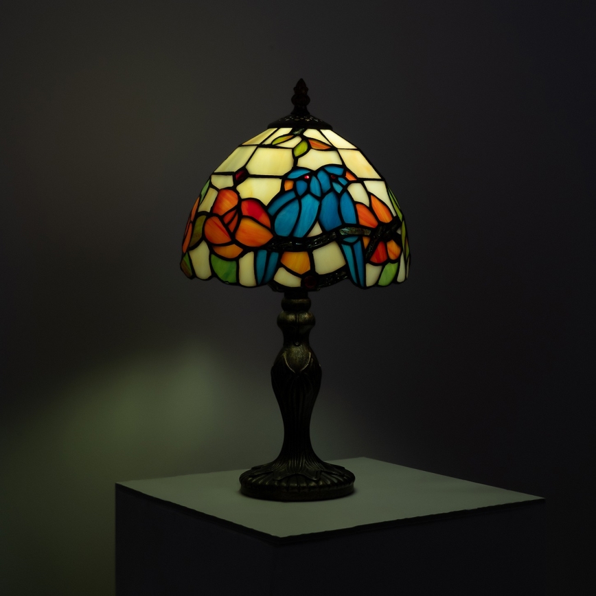 Brilagi - Tiffany vitražna stolna lampa JUNGLE 1xE27/60W/230V
