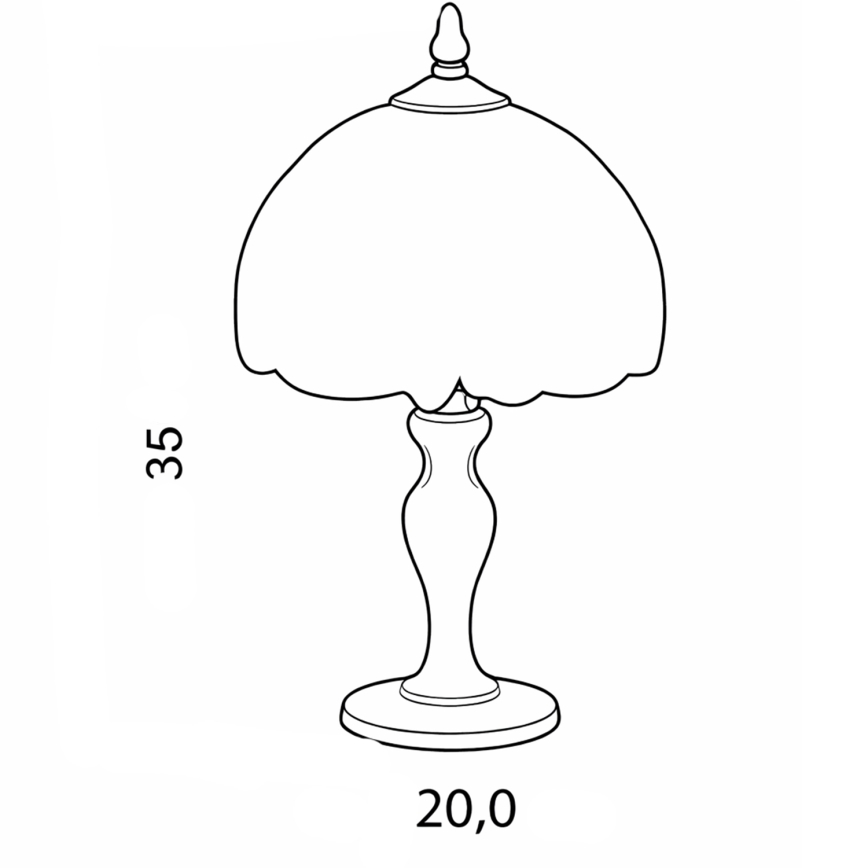 Brilagi - Tiffany vitražna stolna lampa JUNGLE 1xE27/60W/230V