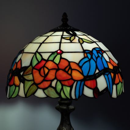 Brilagi - Tiffany vitražna stolna lampa JUNGLE 1xE27/60W/230V