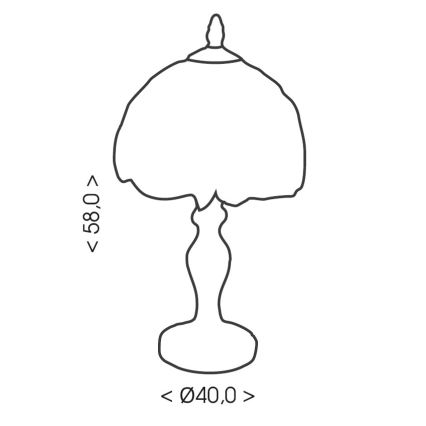 Brilagi - Tiffany vitražna stolna lampa JUNGLE 2xE27/60W/230V
