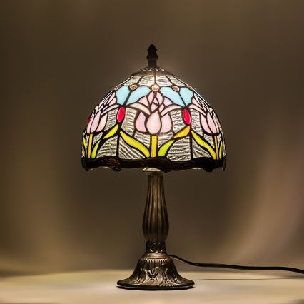 Brilagi - Tiffany vitražna stolna lampa LORAS 1xE14/40W/230V