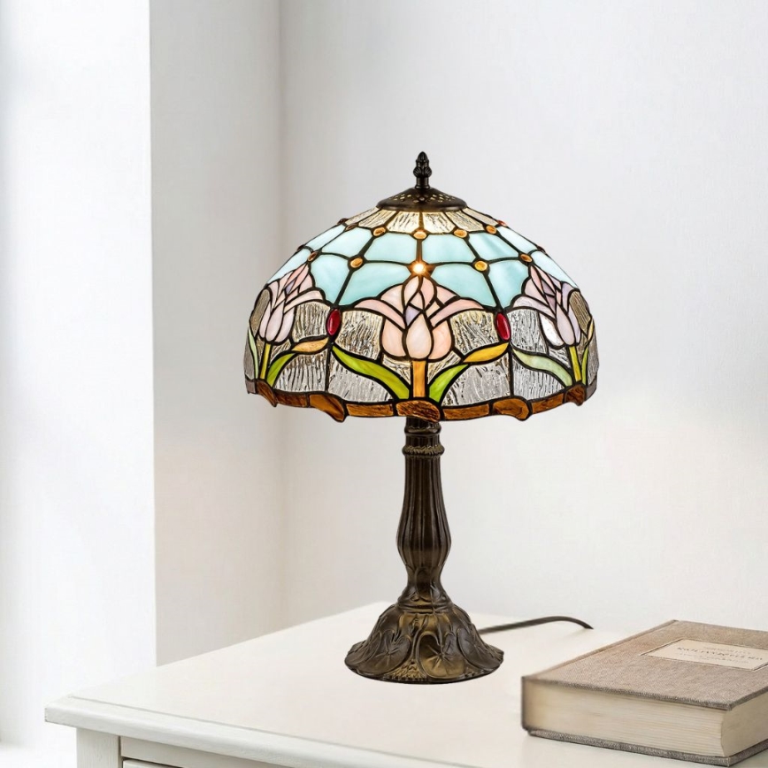 Brilagi - Tiffany vitražna stolna lampa LORAS 1xE27/40W/230V