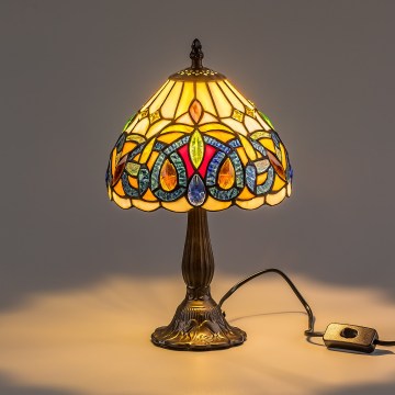 Brilagi - Tiffany vitražna stolna lampa LUISA 1xE14/40W/230V