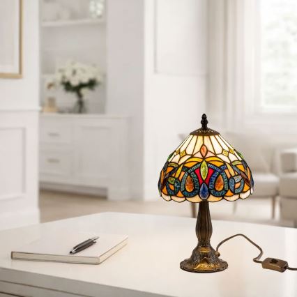 Brilagi - Tiffany vitražna stolna lampa LUISA 1xE14/40W/230V