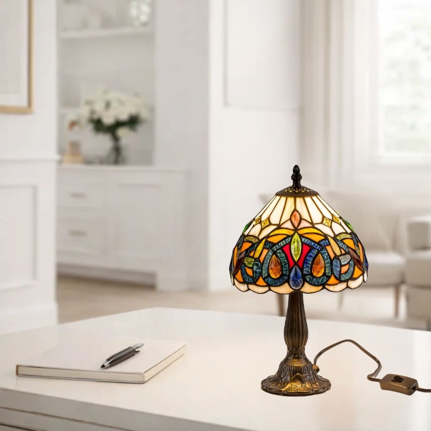 Brilagi - Tiffany vitražna stolna lampa LUISA 1xE14/40W/230V