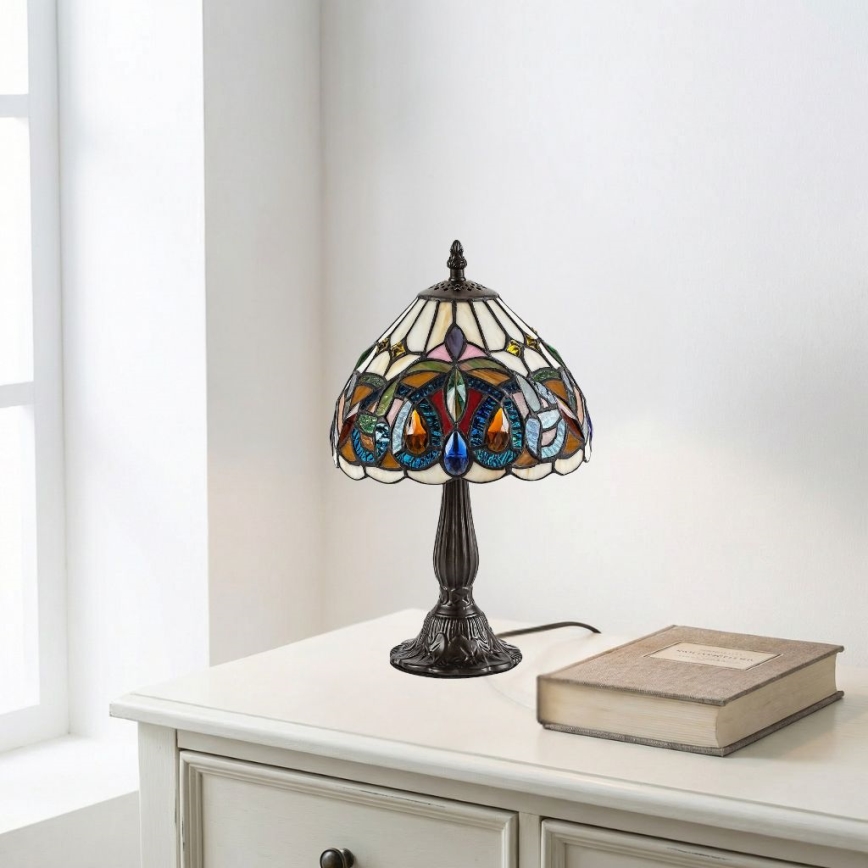 Brilagi - Tiffany vitražna stolna lampa LUISA 1xE14/40W/230V