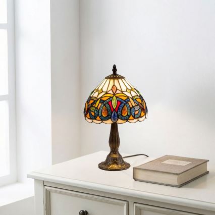 Brilagi - Tiffany vitražna stolna lampa LUISA 1xE14/40W/230V
