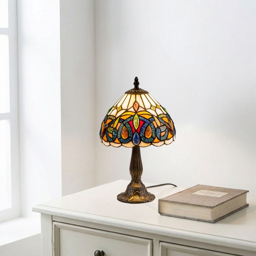 Brilagi - Tiffany vitražna stolna lampa LUISA 1xE14/40W/230V