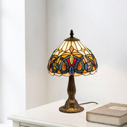 Brilagi - Tiffany vitražna stolna lampa LUISA 1xE14/40W/230V