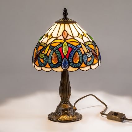 Brilagi - Tiffany vitražna stolna lampa LUISA 1xE14/40W/230V