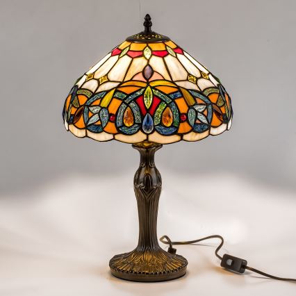 Brilagi - Tiffany vitražna stolna lampa LUISA 1xE27/40W/230V