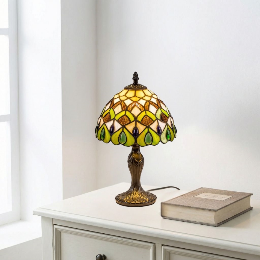 Brilagi - Tiffany vitražna stolna lampa MARGARET 1xE14/40W/230V