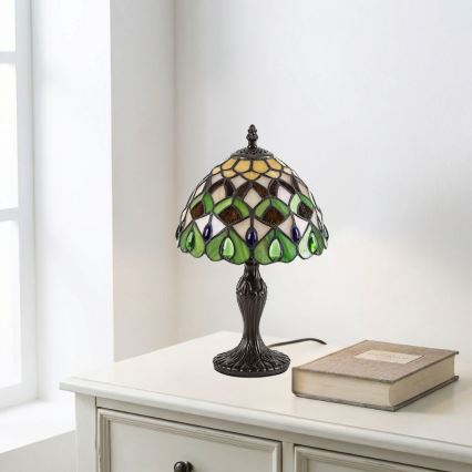 Brilagi - Tiffany vitražna stolna lampa MARGARET 1xE14/40W/230V