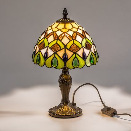 Brilagi - Tiffany vitražna stolna lampa MARGARET 1xE14/40W/230V