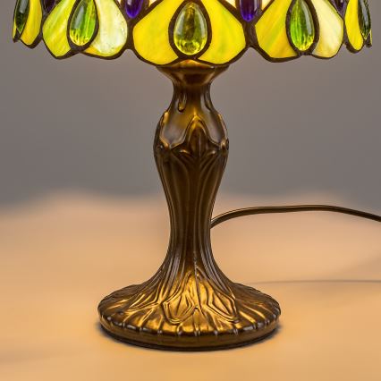 Brilagi - Tiffany vitražna stolna lampa MARGARET 1xE14/40W/230V