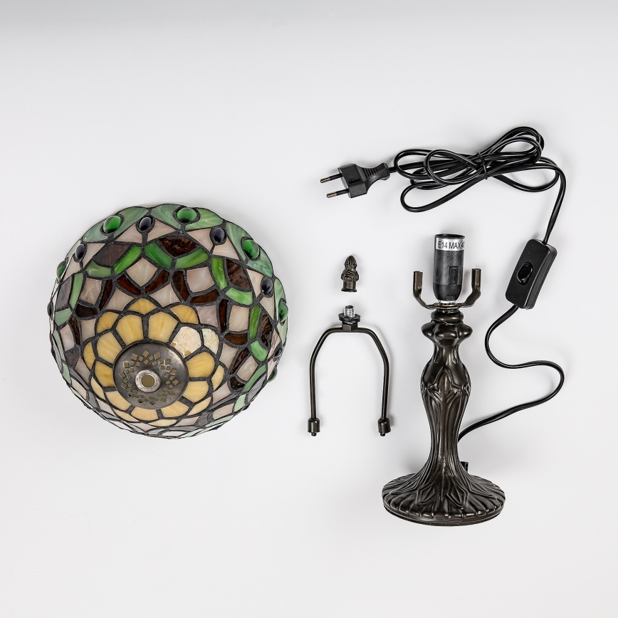 Brilagi - Tiffany vitražna stolna lampa MARGARET 1xE14/40W/230V