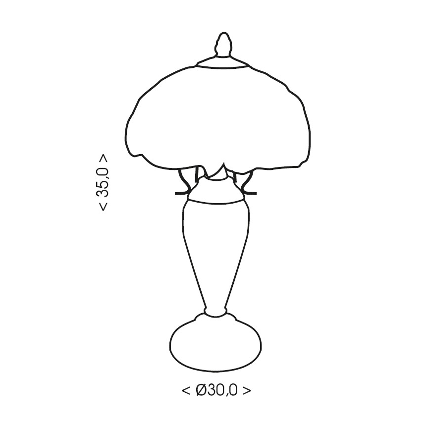 Brilagi - Tiffany vitražna stolna lampa MIRABELLA 1xE27/60W/230V + 1xE14/40W
