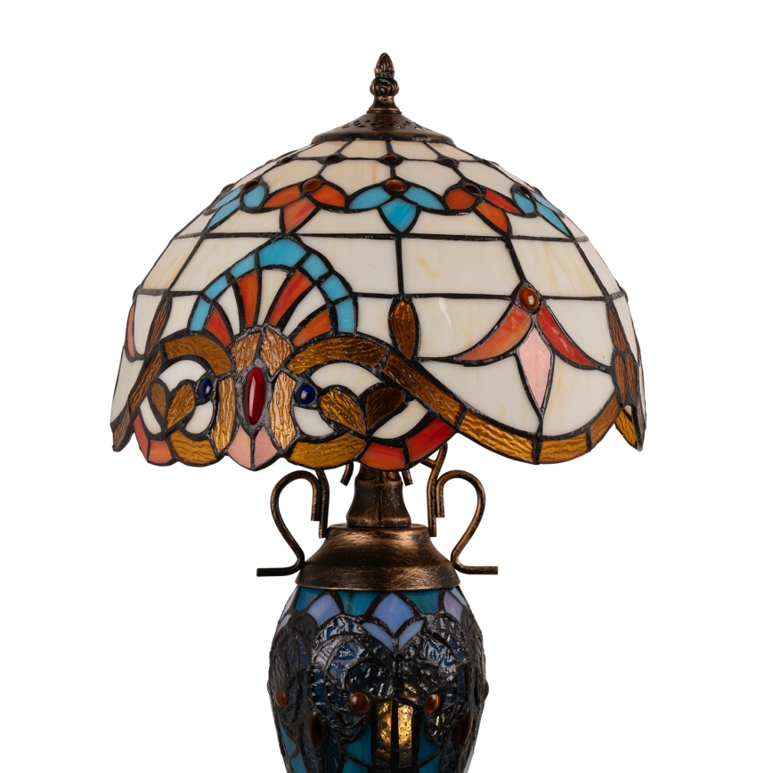 Brilagi - Tiffany vitražna stolna lampa MIRABELLA 1xE27/60W/230V + 1xE14/40W