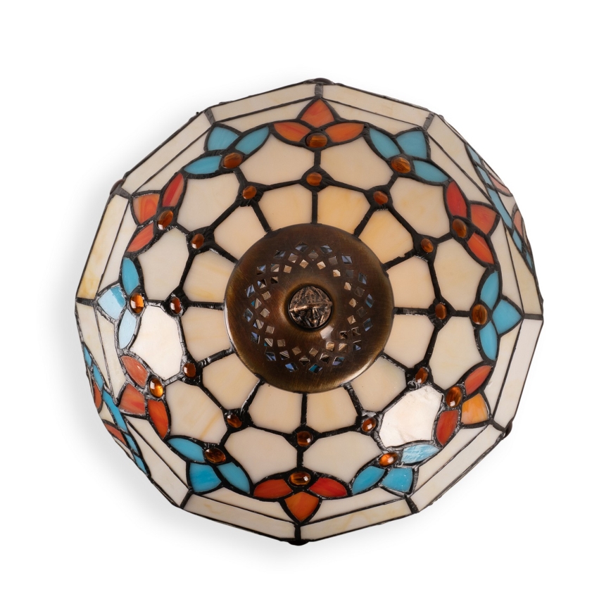 Brilagi - Tiffany vitražna stolna lampa MIRABELLA 1xE27/60W/230V + 1xE14/40W