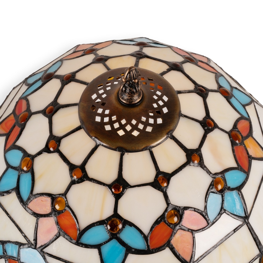Brilagi - Tiffany vitražna stolna lampa MIRABELLA 1xE27/60W/230V + 1xE14/40W