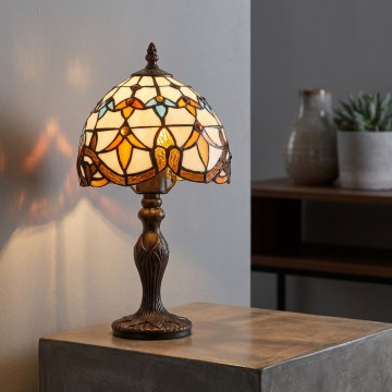 Brilagi - Tiffany vitražna stolna lampa MIRABELLA 1xE27/60W/230V