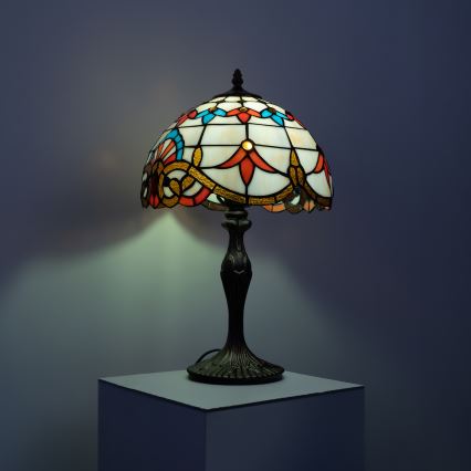 Brilagi - Tiffany vitražna stolna lampa MIRABELLA 1xE27/60W/230V