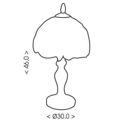 Brilagi - Tiffany vitražna stolna lampa MIRABELLA 1xE27/60W/230V