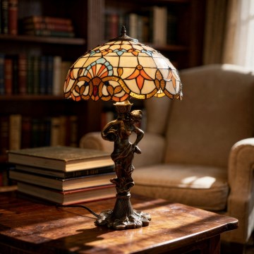 Brilagi - Tiffany vitražna stolna lampa MIRABELLA 1xE27/60W/230V