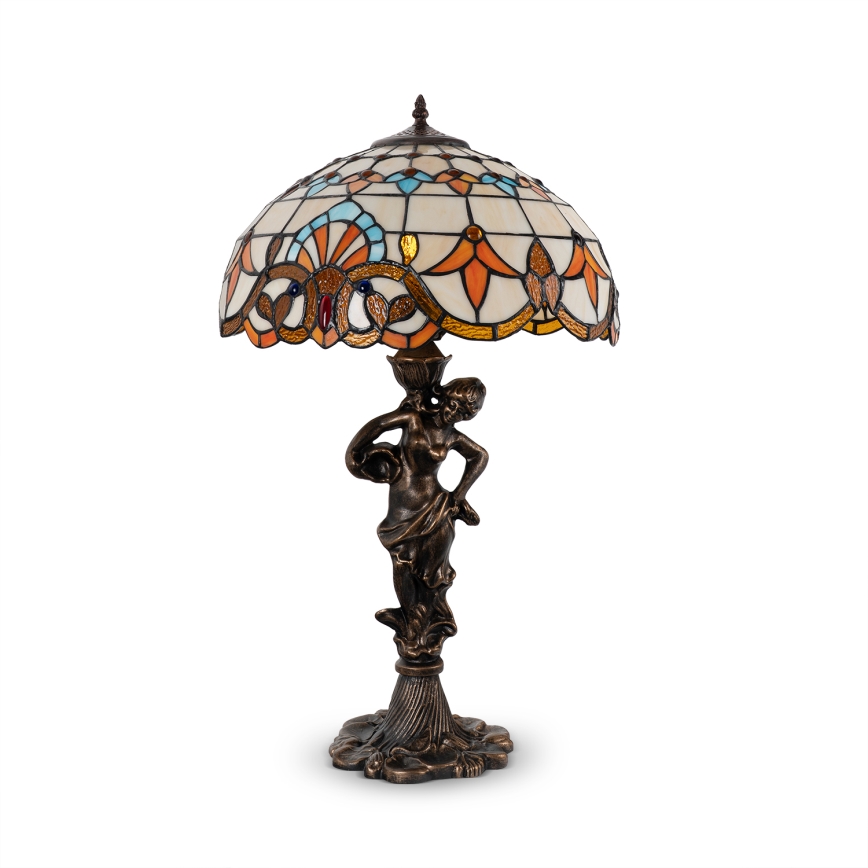 Brilagi - Tiffany vitražna stolna lampa MIRABELLA 1xE27/60W/230V