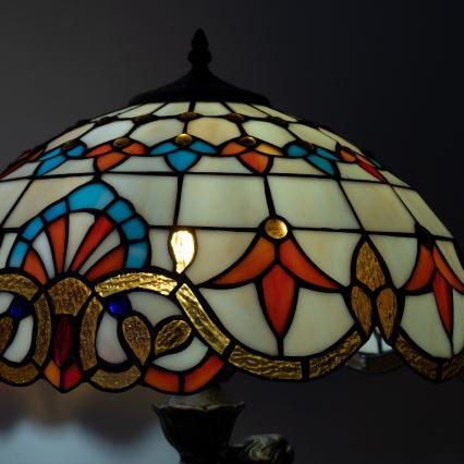 Brilagi - Tiffany vitražna stolna lampa MIRABELLA 1xE27/60W/230V