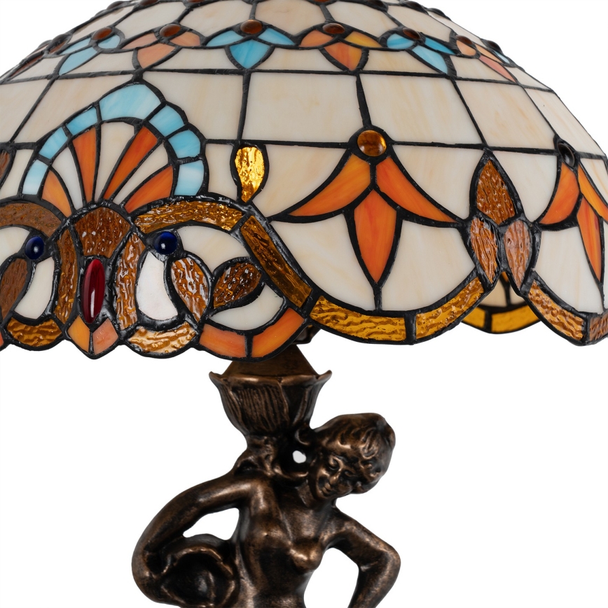 Brilagi - Tiffany vitražna stolna lampa MIRABELLA 1xE27/60W/230V
