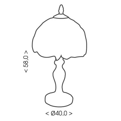 Brilagi - Tiffany vitražna stolna lampa MIRABELLA 2xE27/60W/230V