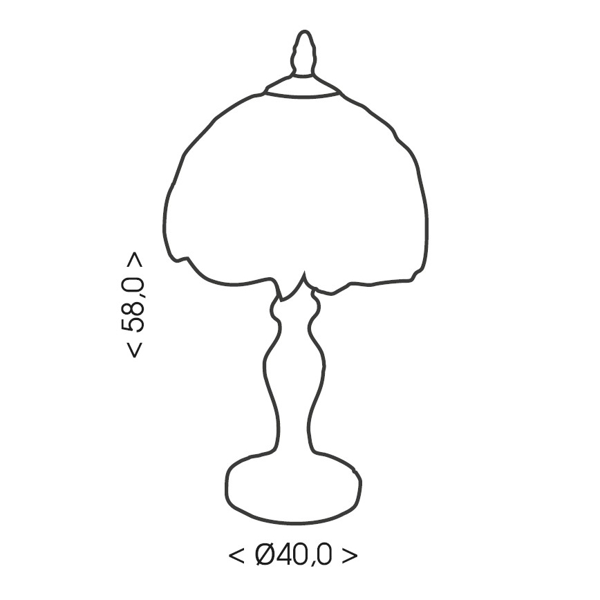 Brilagi - Tiffany vitražna stolna lampa MIRABELLA 2xE27/60W/230V