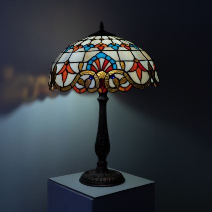 Brilagi - Tiffany vitražna stolna lampa MIRABELLA 2xE27/60W/230V