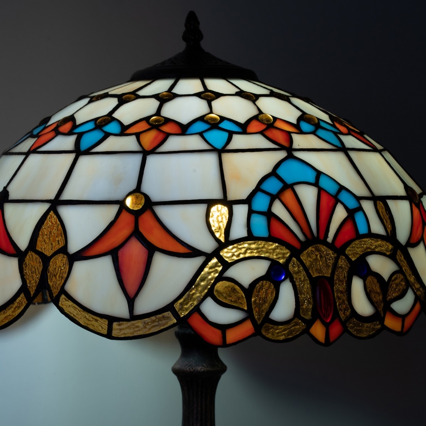 Brilagi - Tiffany vitražna stolna lampa MIRABELLA 2xE27/60W/230V