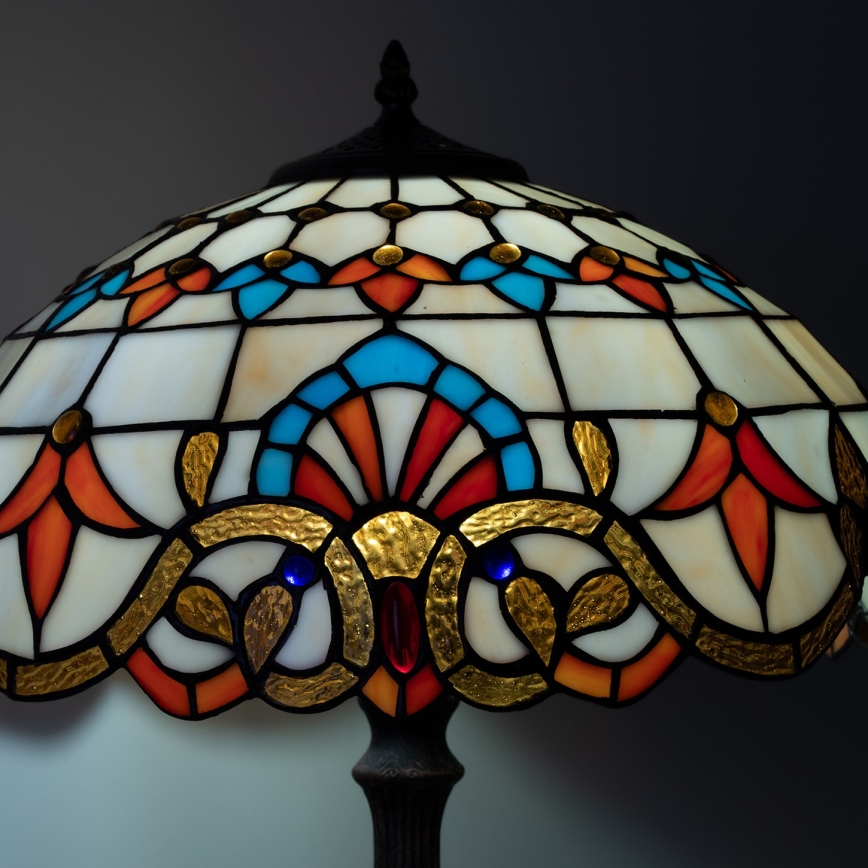 Brilagi - Tiffany vitražna stolna lampa MIRABELLA 2xE27/60W/230V