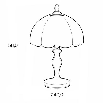 Brilagi - Tiffany vitražna stolna lampa MIRABELLA 2xE27/60W/230V