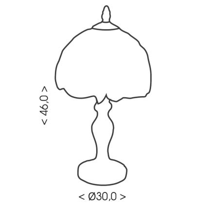 Brilagi - Tiffany vitražna stolna lampa SIENNA 1xE27/60W/230V