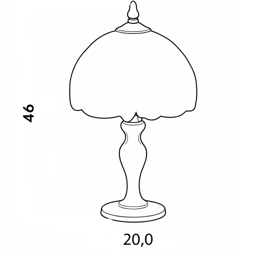 Brilagi - Tiffany vitražna stolna lampa SIENNA 1xE27/60W/230V