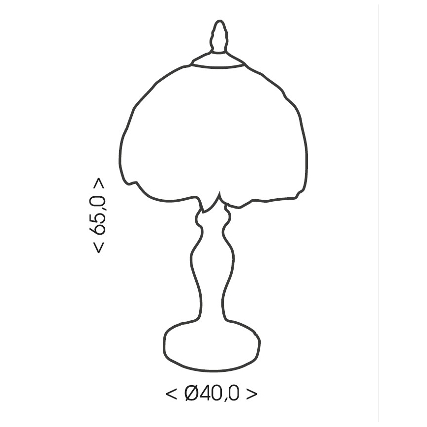 Brilagi - Tiffany vitražna stolna lampa SIENNA 1xE27/60W/230V