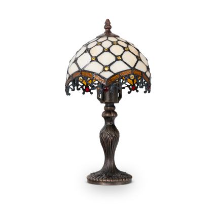 Brilagi - Tiffany vitražna stolna lampa SLONOVAČA 1xE27/60W/230V