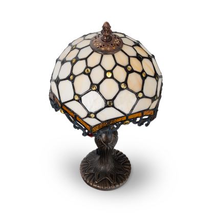 Brilagi - Tiffany vitražna stolna lampa SLONOVAČA 1xE27/60W/230V