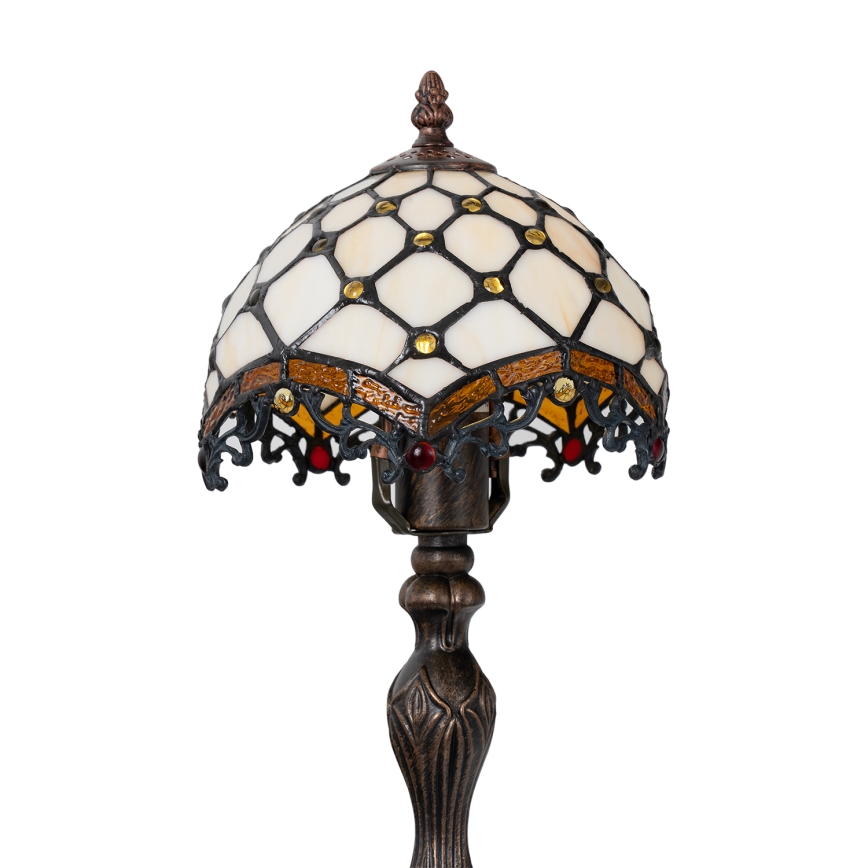 Brilagi - Tiffany vitražna stolna lampa SLONOVAČA 1xE27/60W/230V